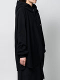 Anrealage Reverse Weave Hoodie Sweatshirt in Black