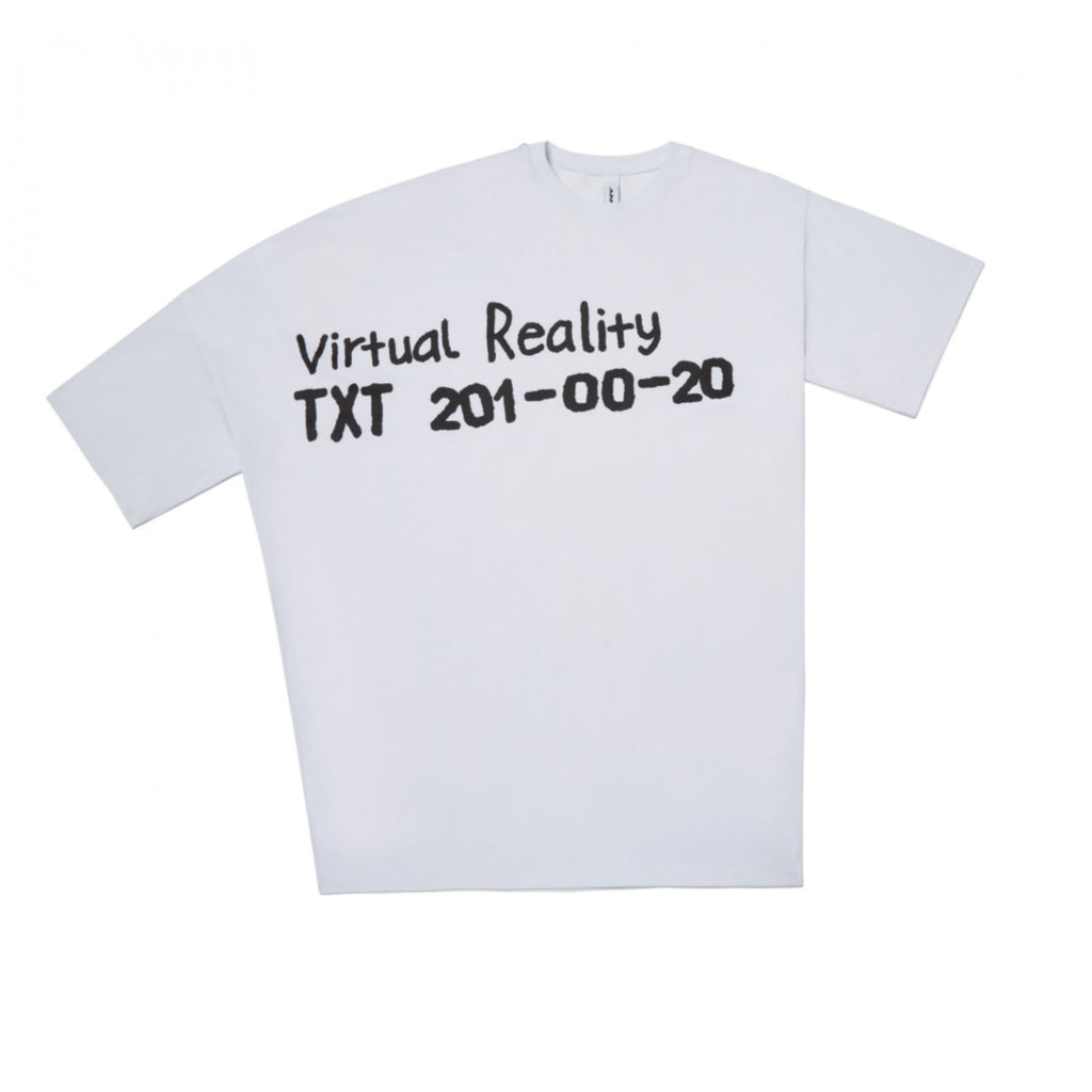 ZNY Virtual Reality Asymmetric Oversized T-shirt White