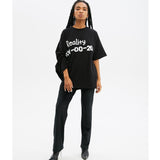 ZNY Virtual Reality Asymmetric Oversized T-shirt Back